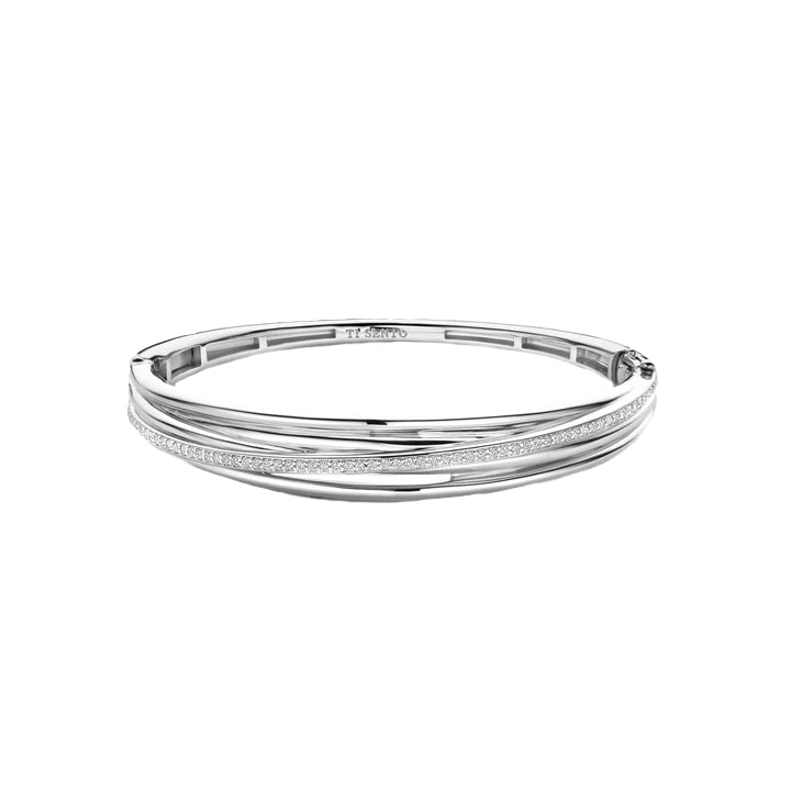 Ti Sento Multi Strand Silver Bangle