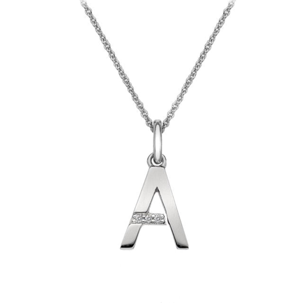 Hot Diamonds Silver Initial Necklace