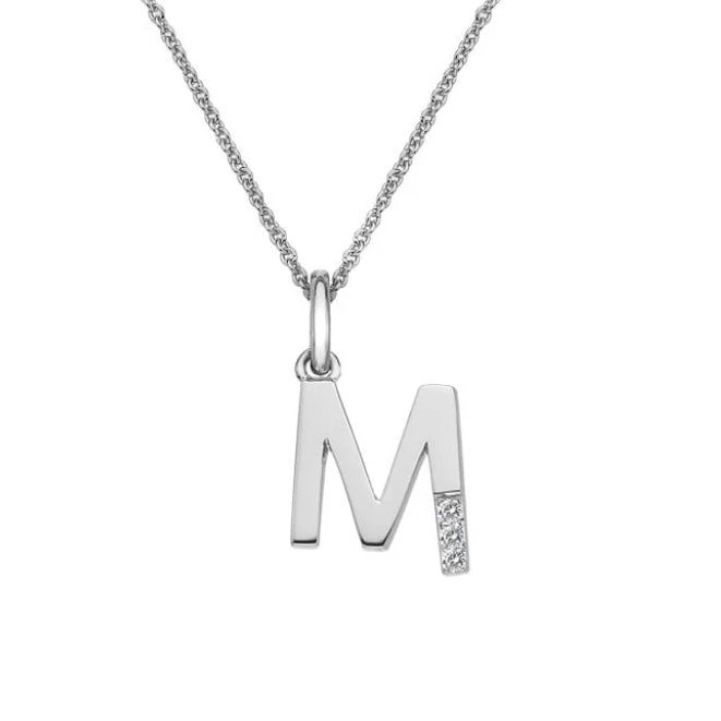 Hot Diamonds Silver Initial Necklace