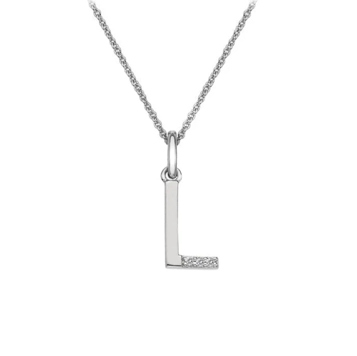 Hot Diamonds Silver Initial Necklace