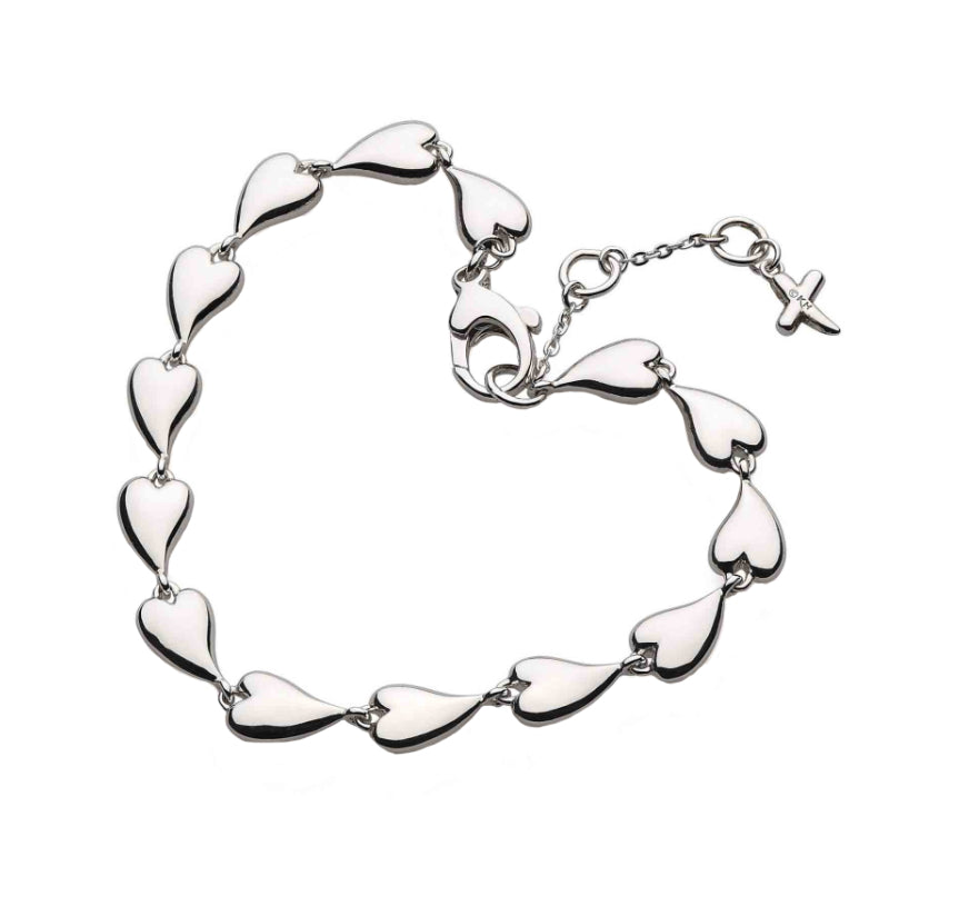 Kit Heath Desire Kiss Linking Hearts Bracelet in Silver