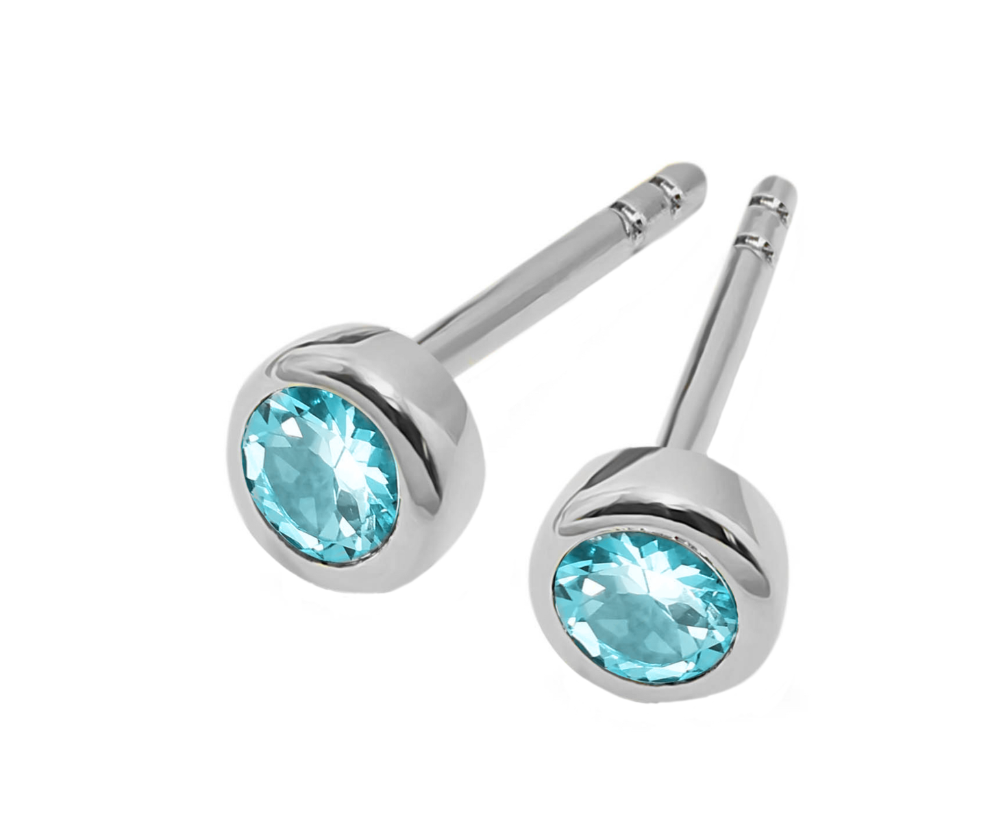 Unique&Co Blue Topaz Stud Earrings