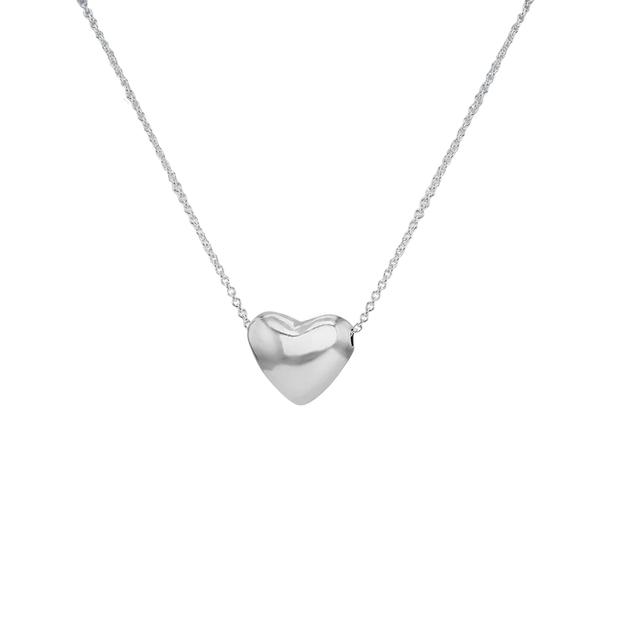 Silver Heart Pendant on Trace Chain