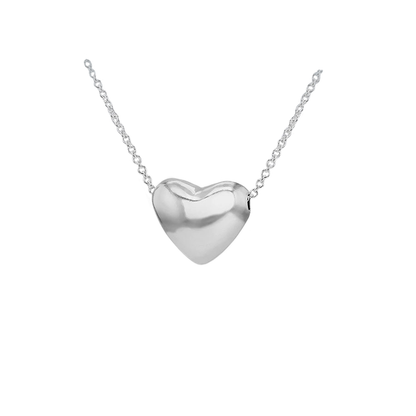 Silver Heart Pendant on Trace Chain