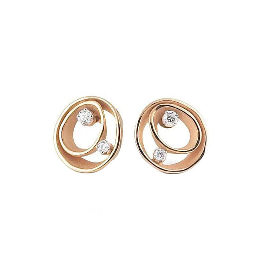 Annamaria Cammilli Dune Stud Earrings in 18ct Orange Apricot Gold
