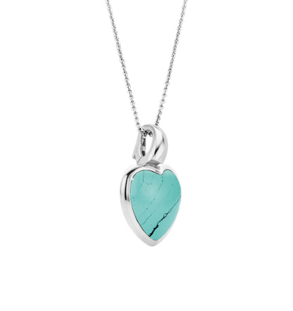 Ti Sento Turquoise Heart Silver Necklace