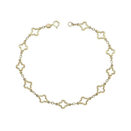 Clover Station Bracelet in 9ct Gold