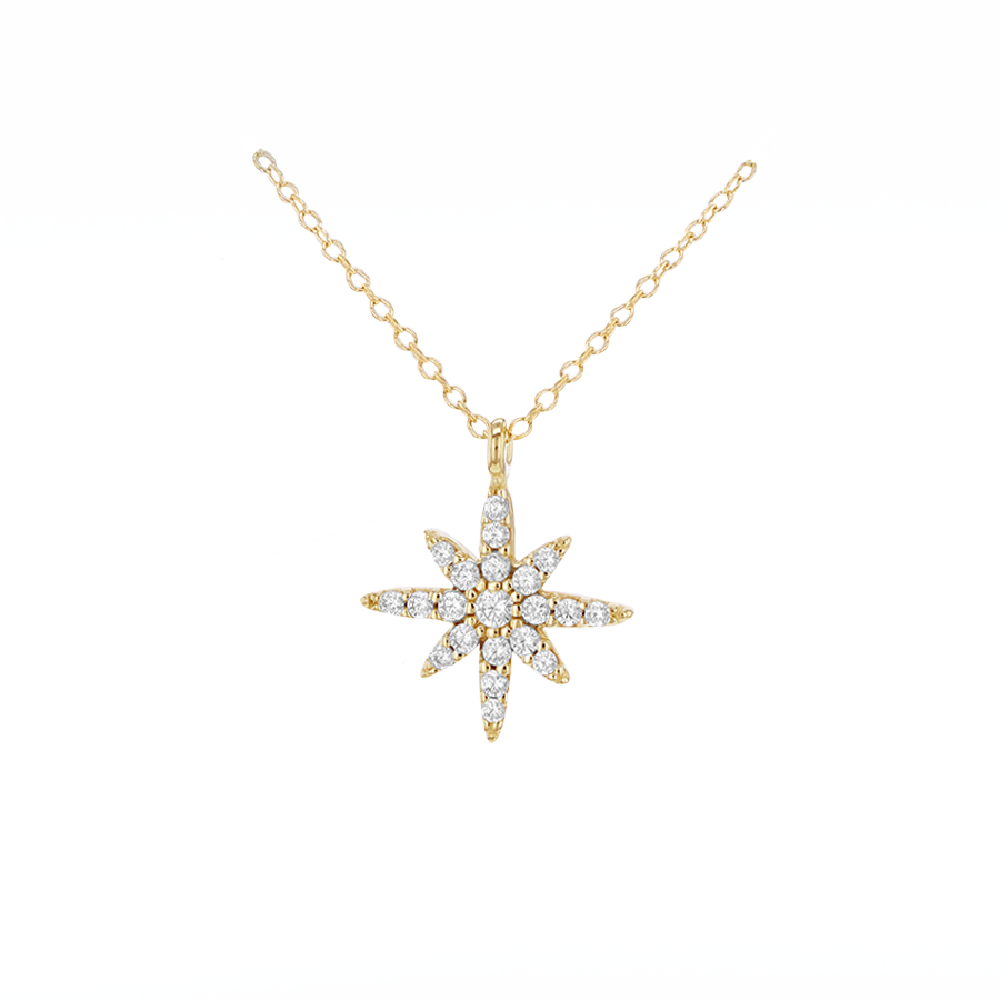 Gold Cubic Zirconia North Star Matching Set